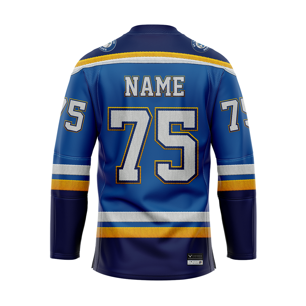 St.Louis Blues AAA Royal Sublimated With Twill Authentic Jersey