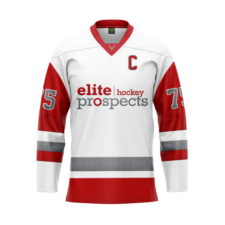 Elite Prospects White Sublimated With Twill Authentic Jersey