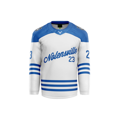 Nolensville HS Hockey Custom White Hybrid Jersey