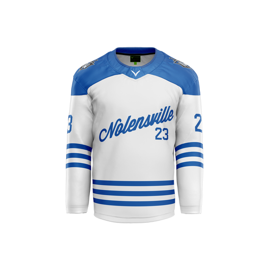 Nolensville HS Hockey Custom White Hybrid Jersey