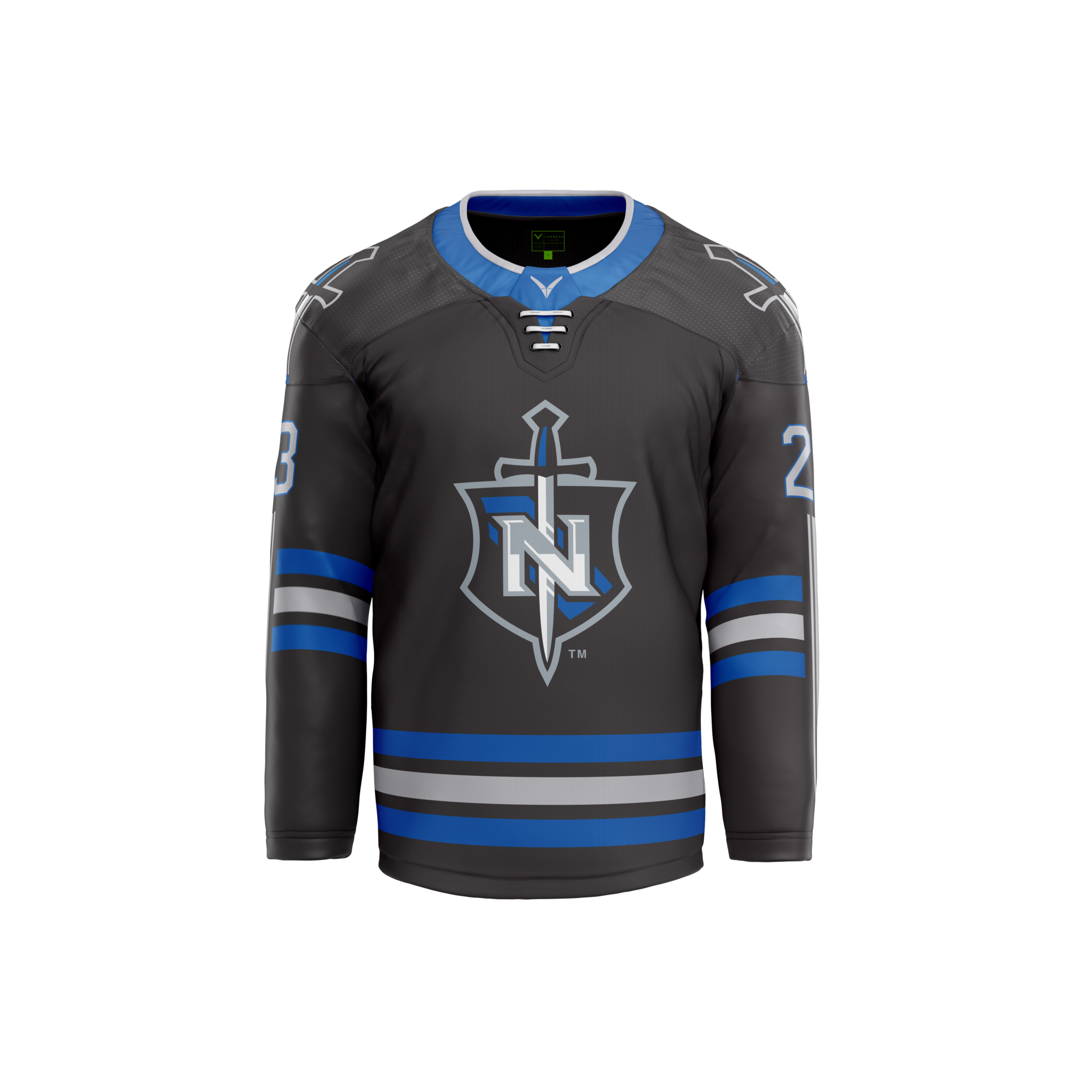 Nolensville HS Hockey Custom Black Hybrid Jersey
