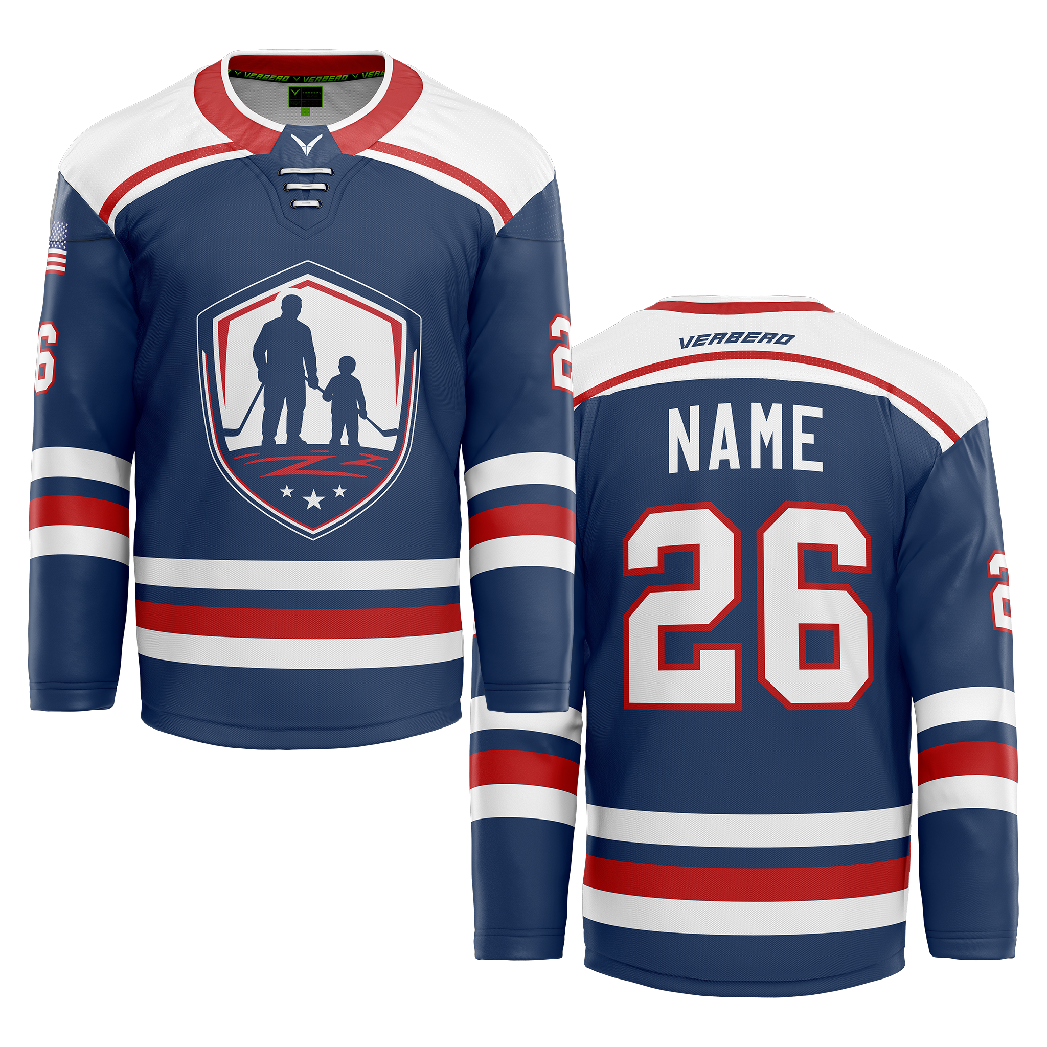 Nolensville Father/Son/Daughter Skate Custom Sublimated Reversible Blue Jersey