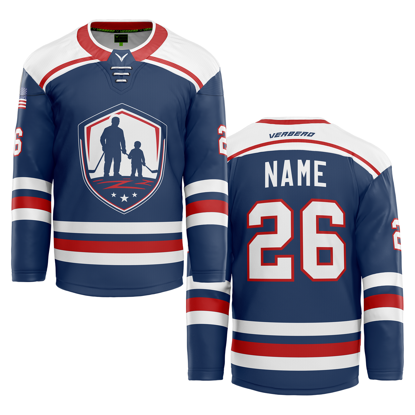 Nolensville Father/Son/Daughter Skate Custom Sublimated Reversible Blue Jersey