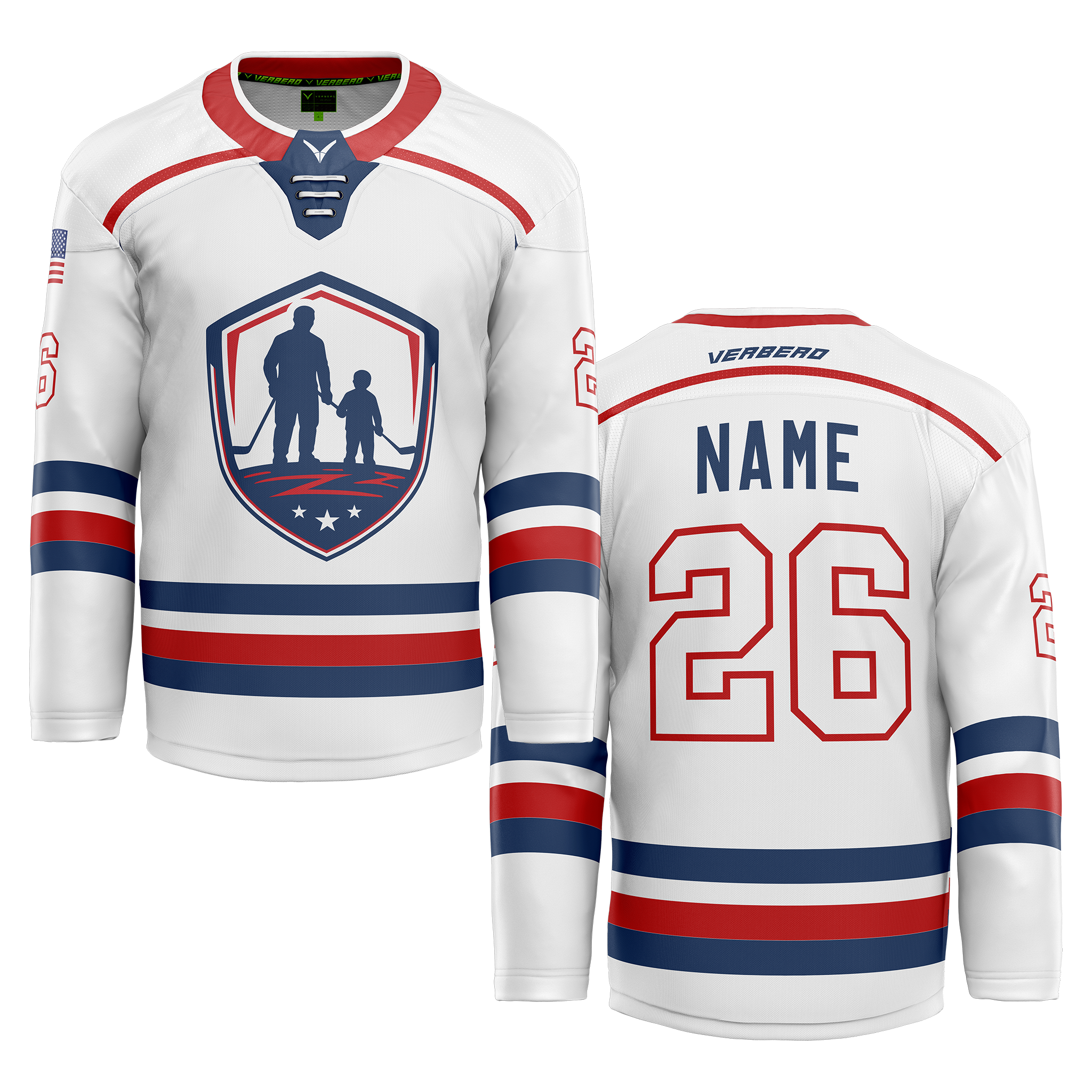 Nolensville Father/Son/Daughter Skate Custom Sublimated Reversible White Jersey