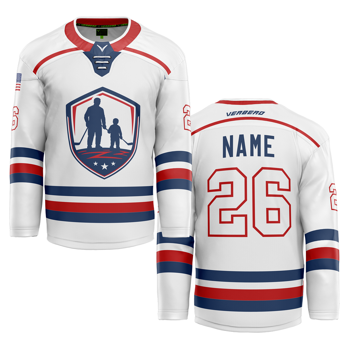 Nolensville Father/Son/Daughter Skate Custom Sublimated Reversible White Jersey