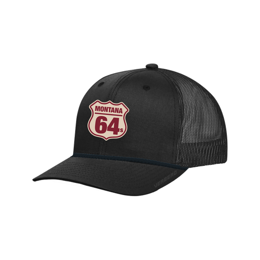 Montana 64s Black Snapback Trucker Hat