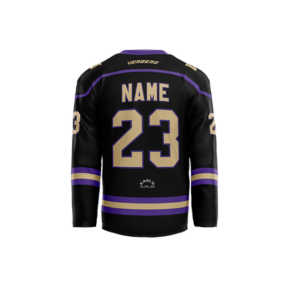 U of Washington Mens Black Custom Sublimated with Twill Replica Jersey