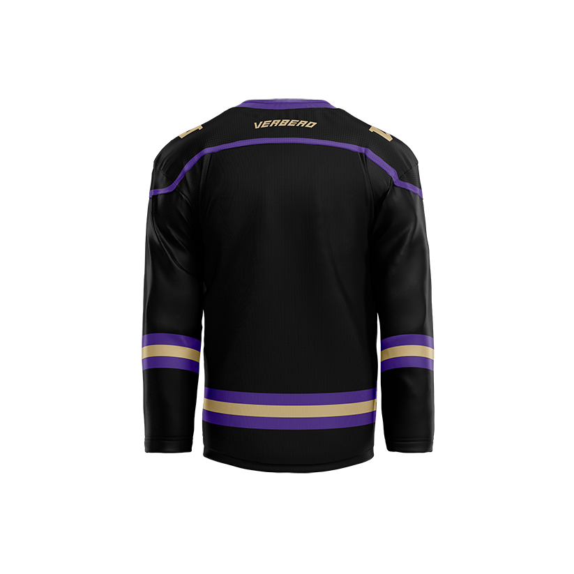 U of Washington Mens Black Sublimated with Twill Replica Jersey