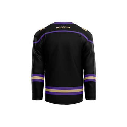 U of Washington Mens Black Sublimated with Twill Replica Jersey