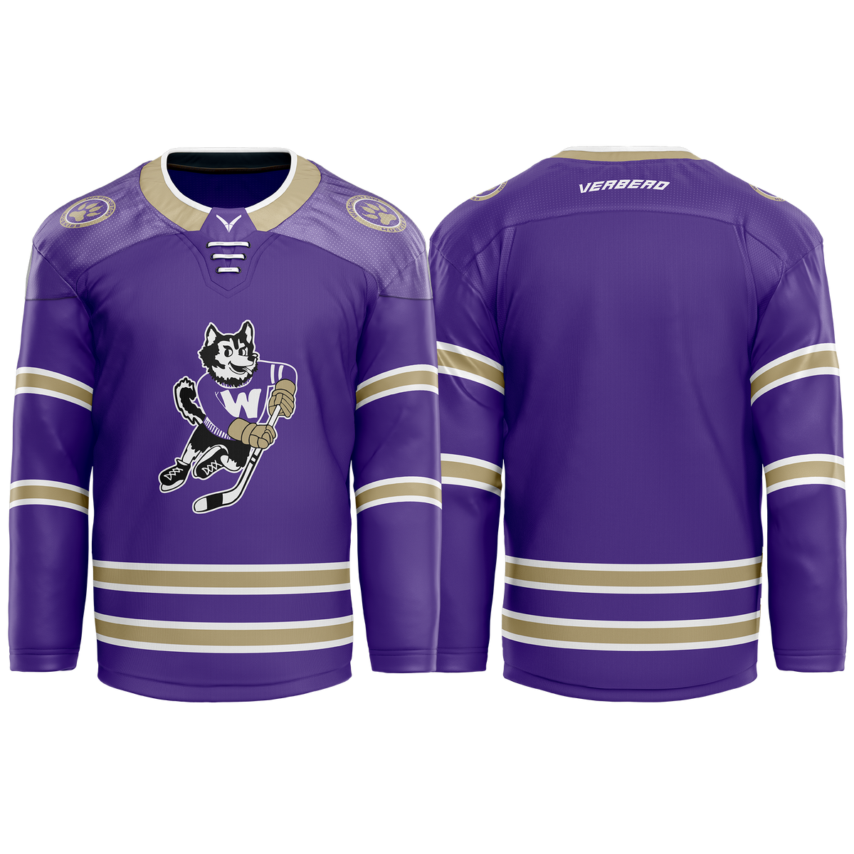 U of Washington Mens purple Sublimated with Twill Replica Jersey