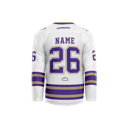 U of Washington Mens White Custom Sublimated with Twill Replica Jersey