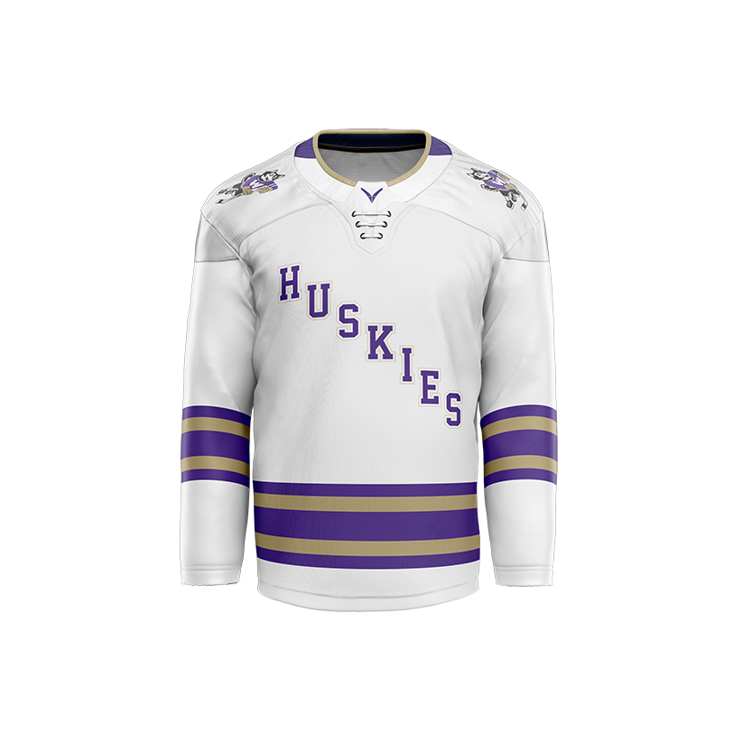 U of Washington Mens White Sublimated with Twill Replica Jersey