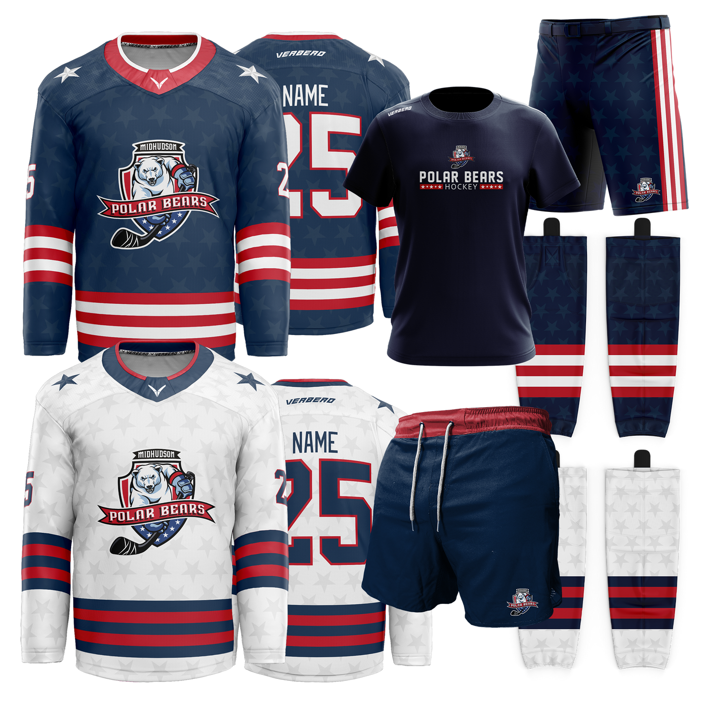Mid Hudson Polar Bears Uniform + Workout Bundle Package