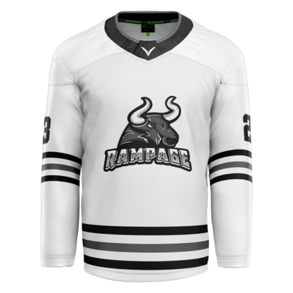 Rutherford Rampage Custom Sublimated White Jersey