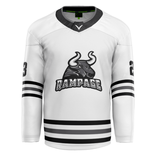 Rutherford Rampage Custom Sublimated White Jersey