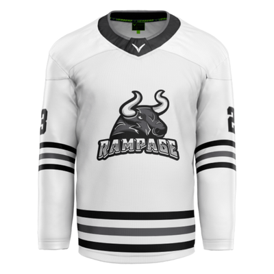 Rutherford Rampage Custom Sublimated White Jersey