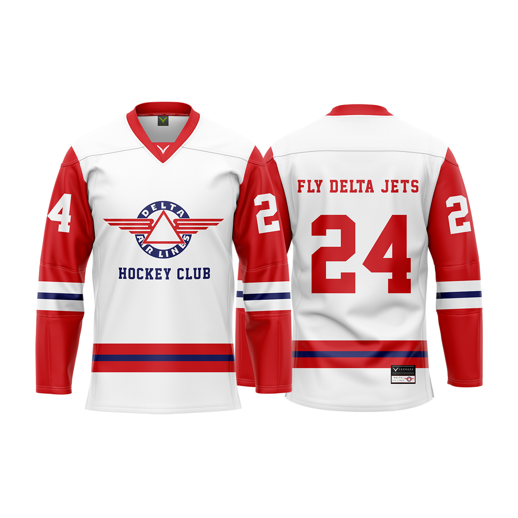 Delta Airlines Custom White Sublimated Jersey