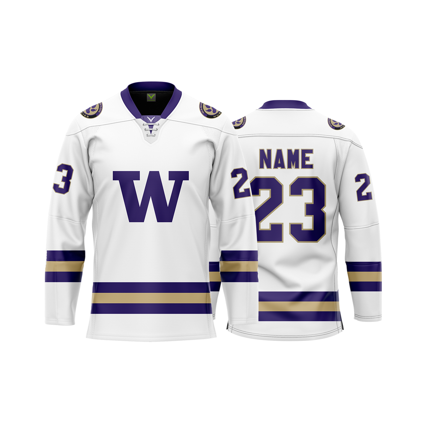 University Of Washington White Custom Hybrid Jersey