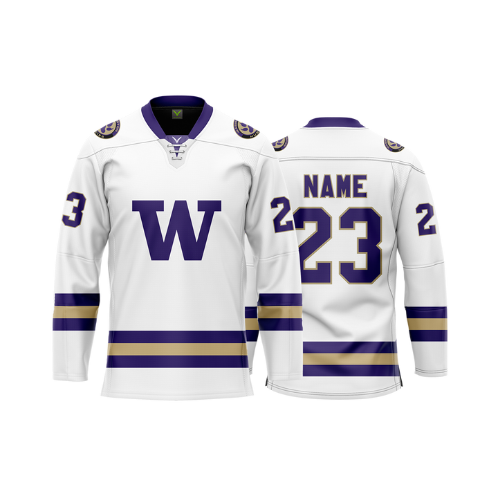 University Of Washington White Custom Hybrid Jersey