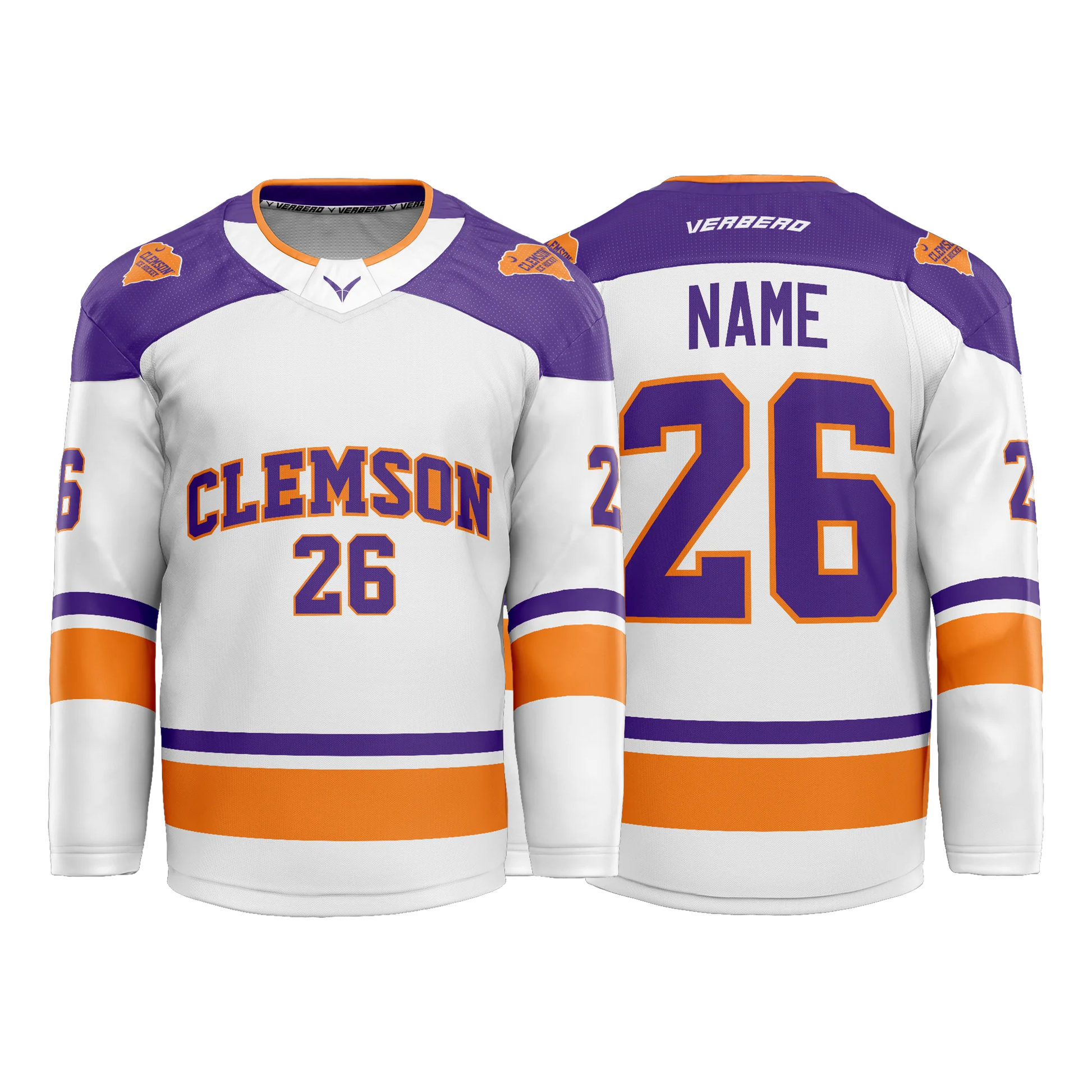 Clemson Custom Sublimated White Jersey – Verbero™