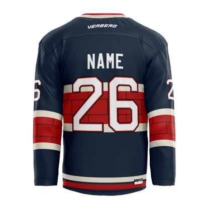 Republic Hockey Club Custom Blue Sublimated with Twill Jersey