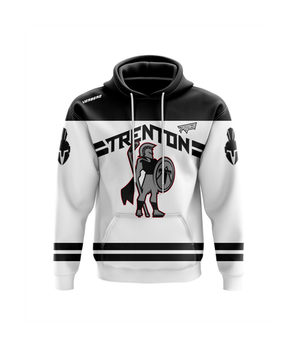Trenton Trojans White Custom Fleece Hoodie