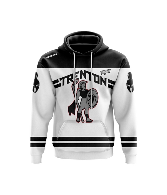Trenton Trojans White Custom Fleece Hoodie