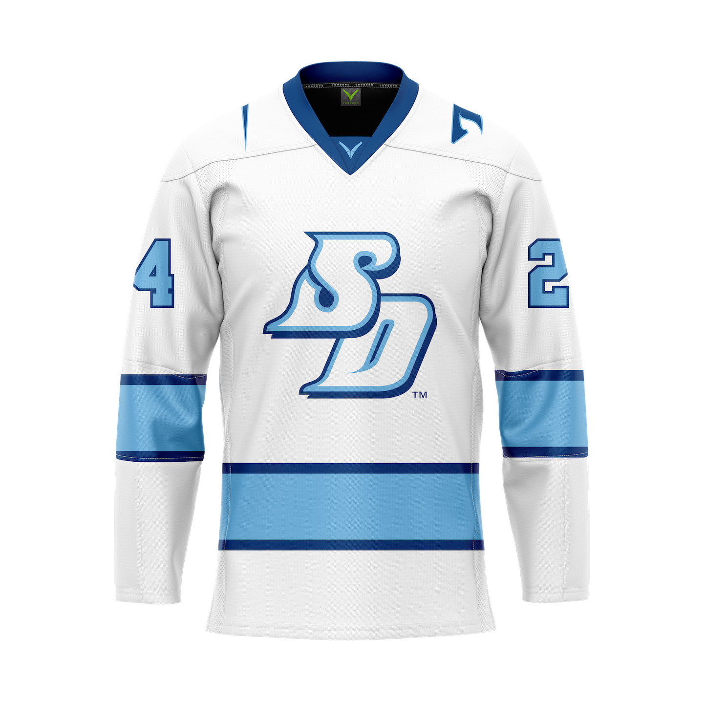 San Diego White Authentic Hockey Jersey Customized