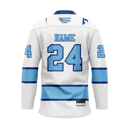 San Diego White Authentic Hockey Jersey Customized
