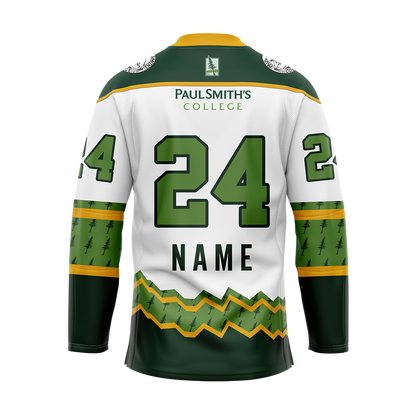 Paul Smiths College White Custom Sublimated Jersey