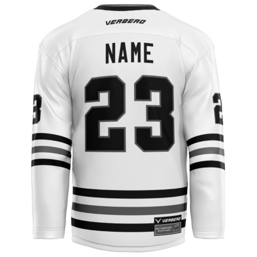 Rutherford Rampage Custom Sublimated White Jersey