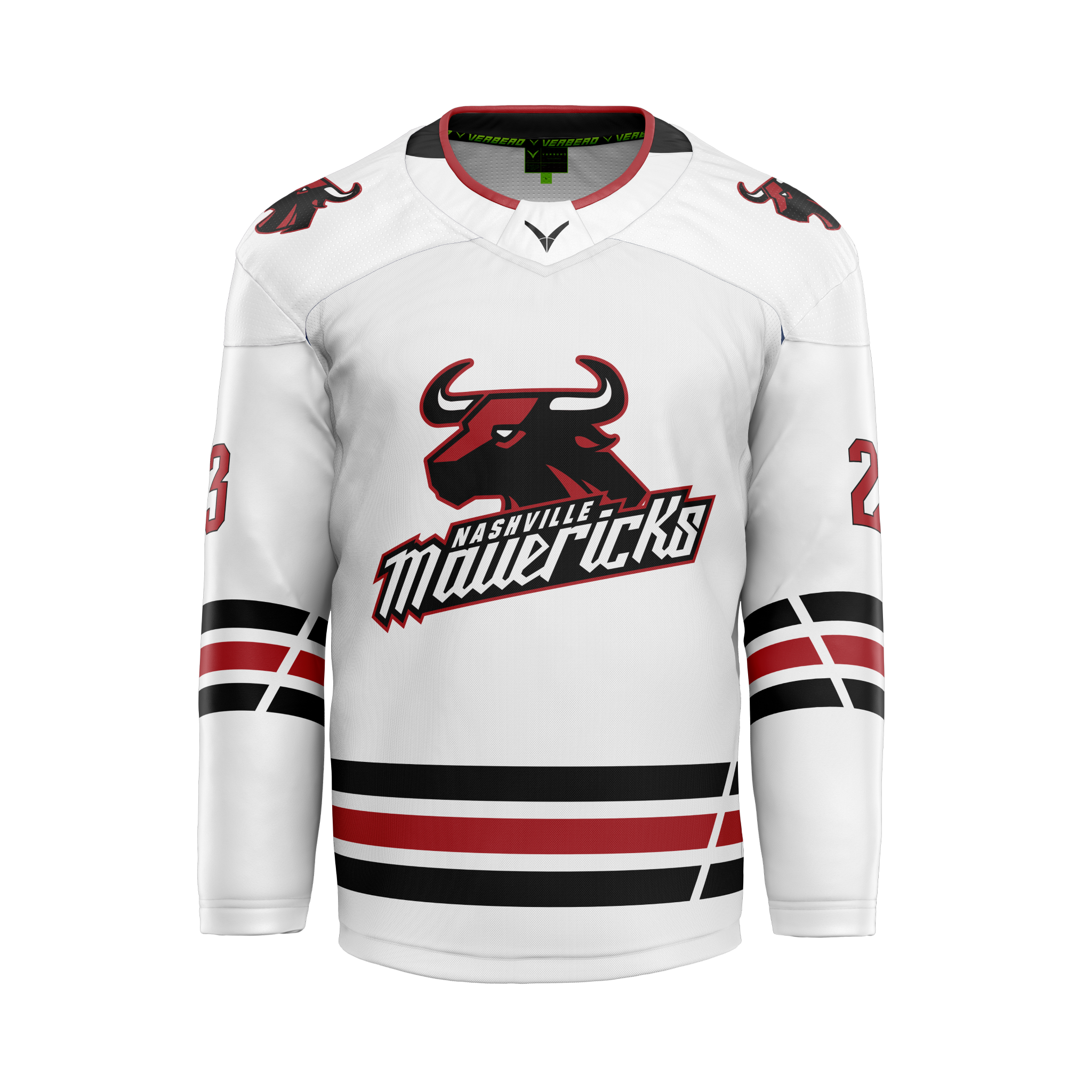 Nashville Mavericks Custom Sublimated Reversible White Jersey