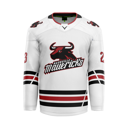 Nashville Mavericks Custom Sublimated Reversible White Jersey