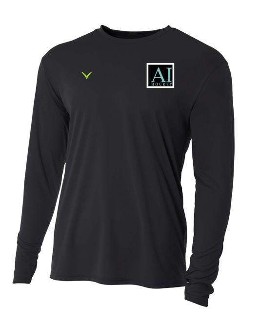 A TEST STORE Men's Long Sleeve Performance Crew